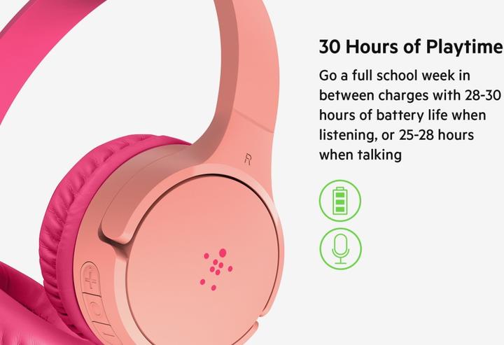 Image du produit Belkin Soundform Mini-Ear pour enfants BT USB-C pi. AUD002btPKV3