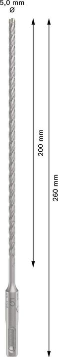 Produktbild Bosch Zubehör PRO SDS plus-5X Hammerbohrer, 5 x 200 x 260 mm (5 Millimeter)