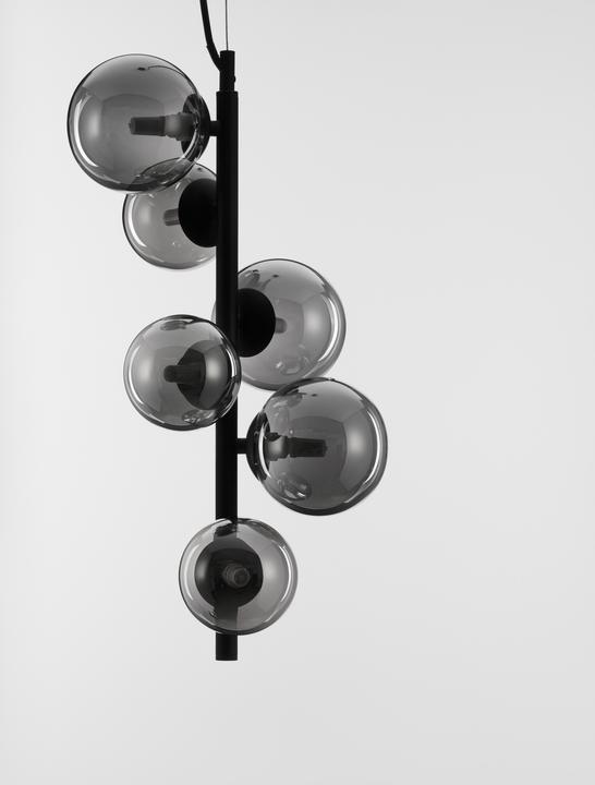 Productafbeelding Nova Luce ODILLIA hanglamp G9 6-voudig zwart 28x23,2x120cm dimbaar 9028859 (G9)