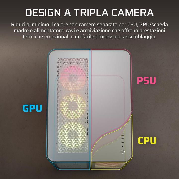 Actual product image Corsair AIR 5400 LX-R RGB LINK (ATX, mATX, E-ATX, Mini-ITX)