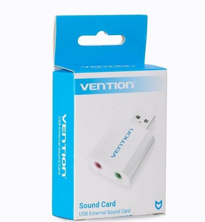 Actual product image Vention USB External Sound Card Silvery Metal Type (USB)