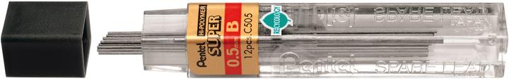 Produktbild Pentel Bleistiftminen Hi-Polymer Super (12 Stück, Grau, 0.50 mm)