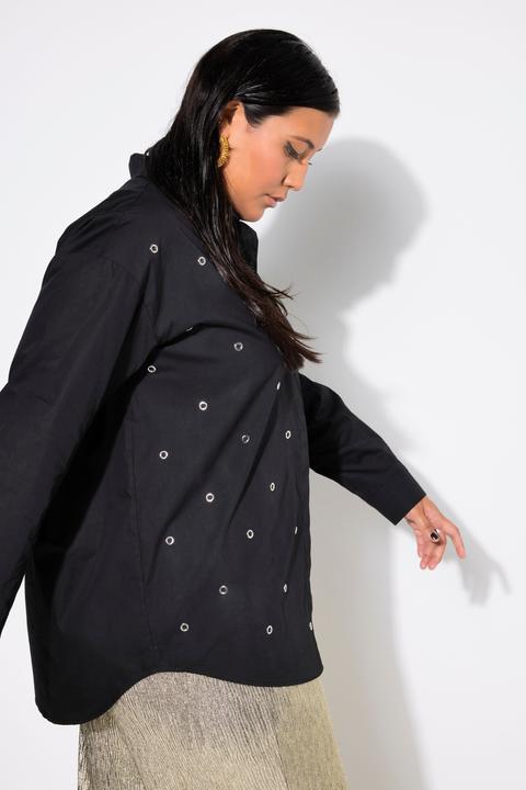 Produktbild Studio Untold Hemdbluse, Oversize Shape, Metallic-Ösen (60)
