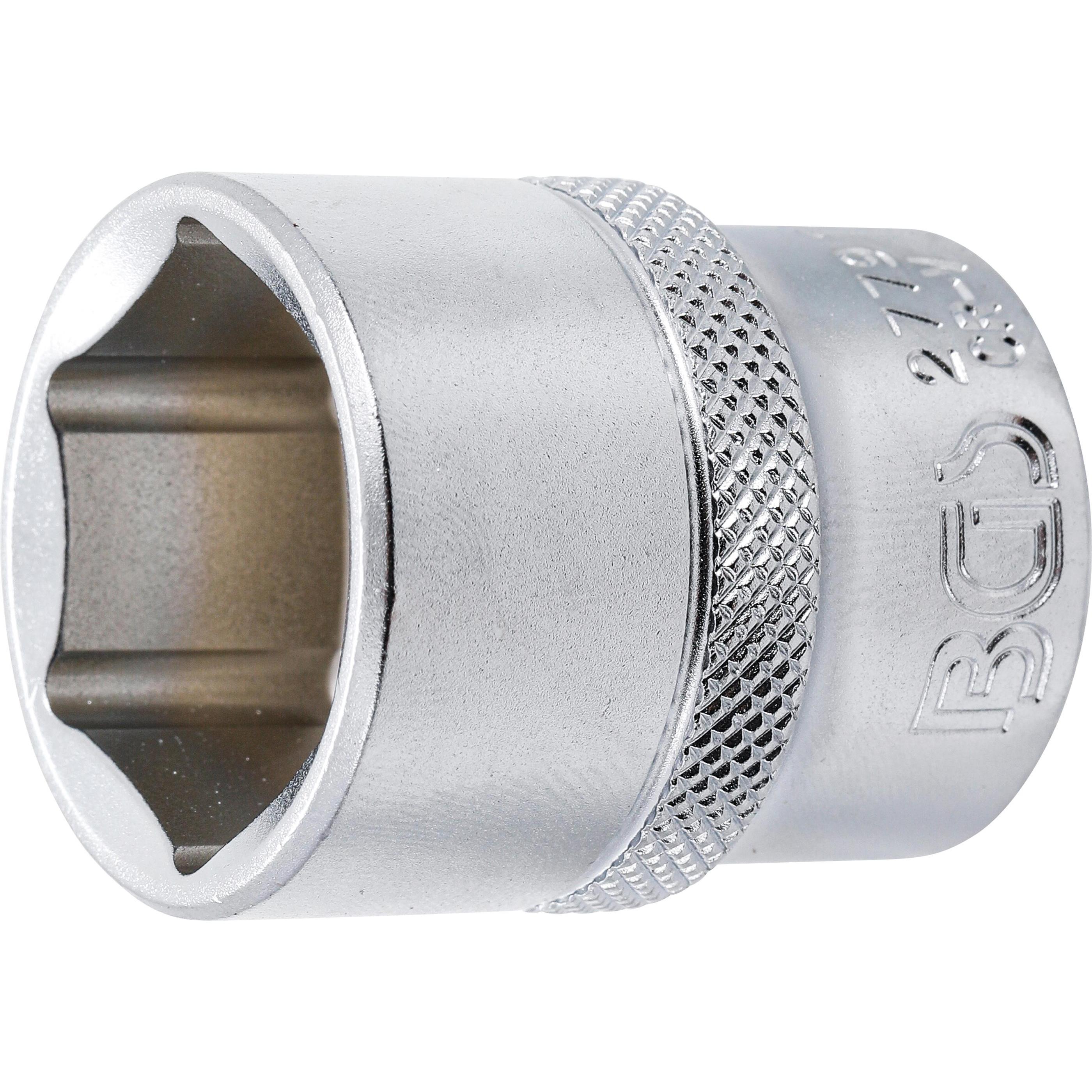 BGS, Steckschlüssel + Stecknuss, Steckschlüssel-Einsatz Sechskant Antrieb Innenvierkant 12,5 mm (1/2") SW 15/16" (15/16"...