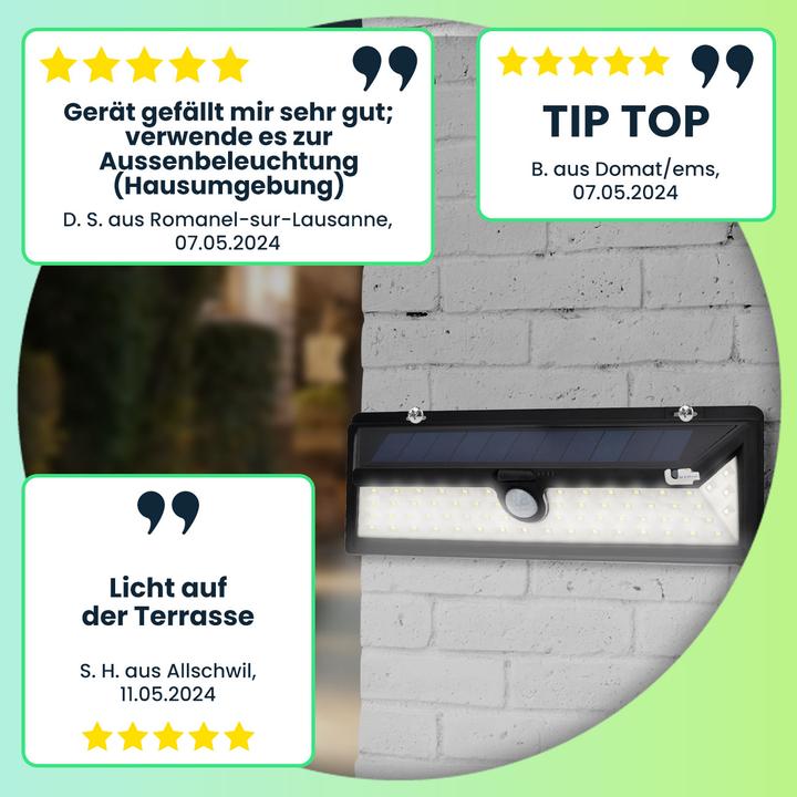 Actual product image Casativo Wall light, with solar panel, with motion sensor, 800 lumens, 13.2 watts (800 lm, IP44)