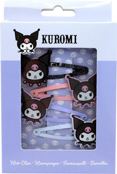 Produktbild Kuromi 4 Haarspangen in Geschenkpackung 9x1,5x14 cm (4 Stk.)