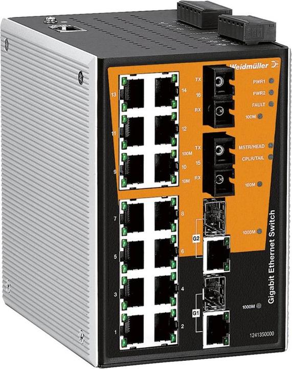 Actual product image Weidmüller Weidmller industrial switch managed IE-SW-PL18MT-2GC14TX2SCS Number of Ethernet ports 14 (14 ports)