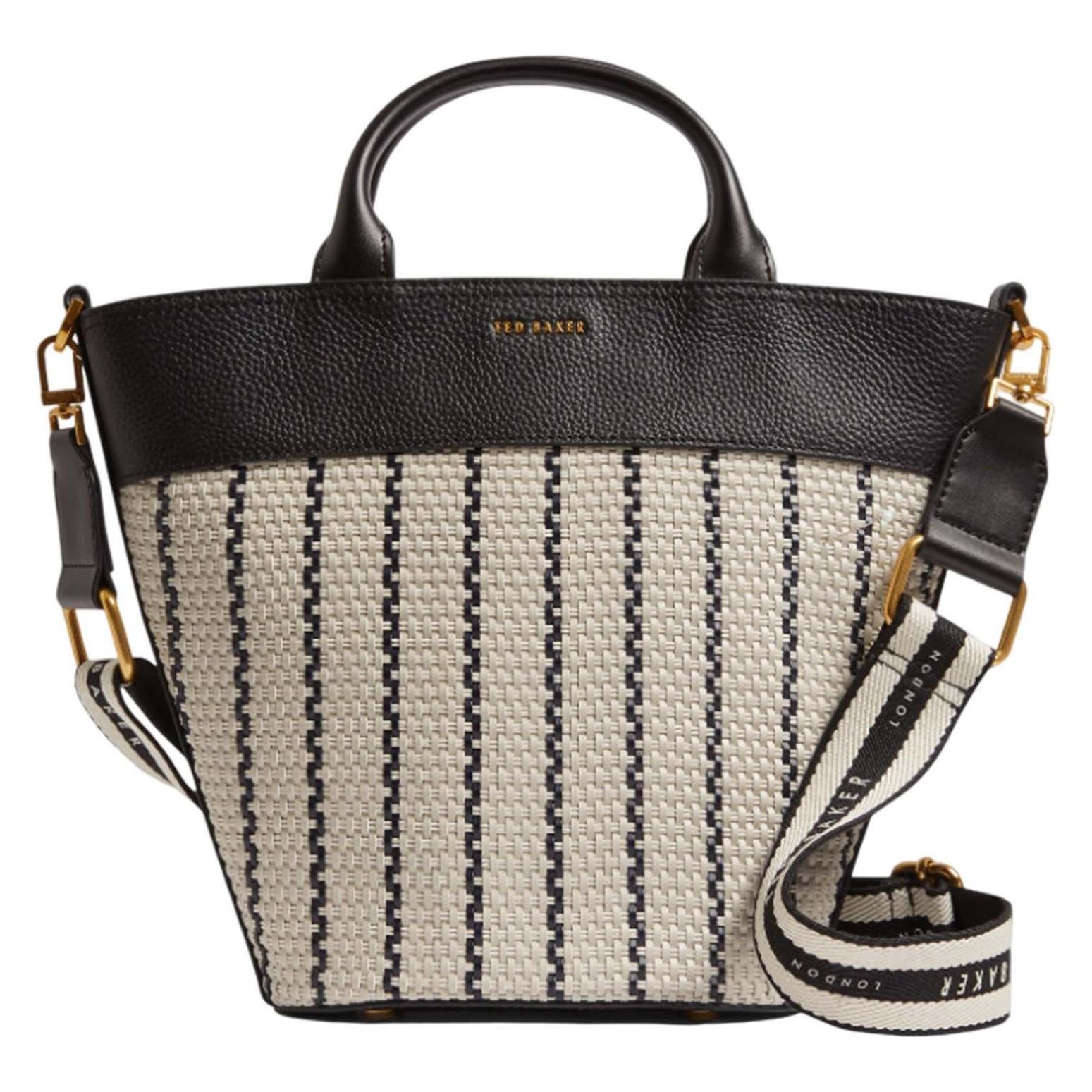 Ted Baker, Damen, Handtasche, Riveri Woven Webbing Bucket Bag, Schwarz