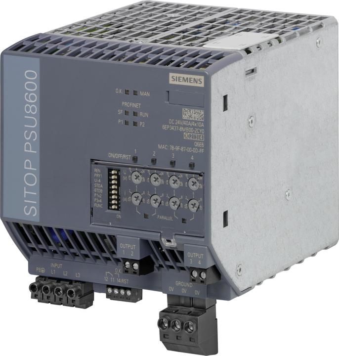 Produktbild Siemens DIN Rail PSU SITOP PSU8600 24VDC 40A 3ph