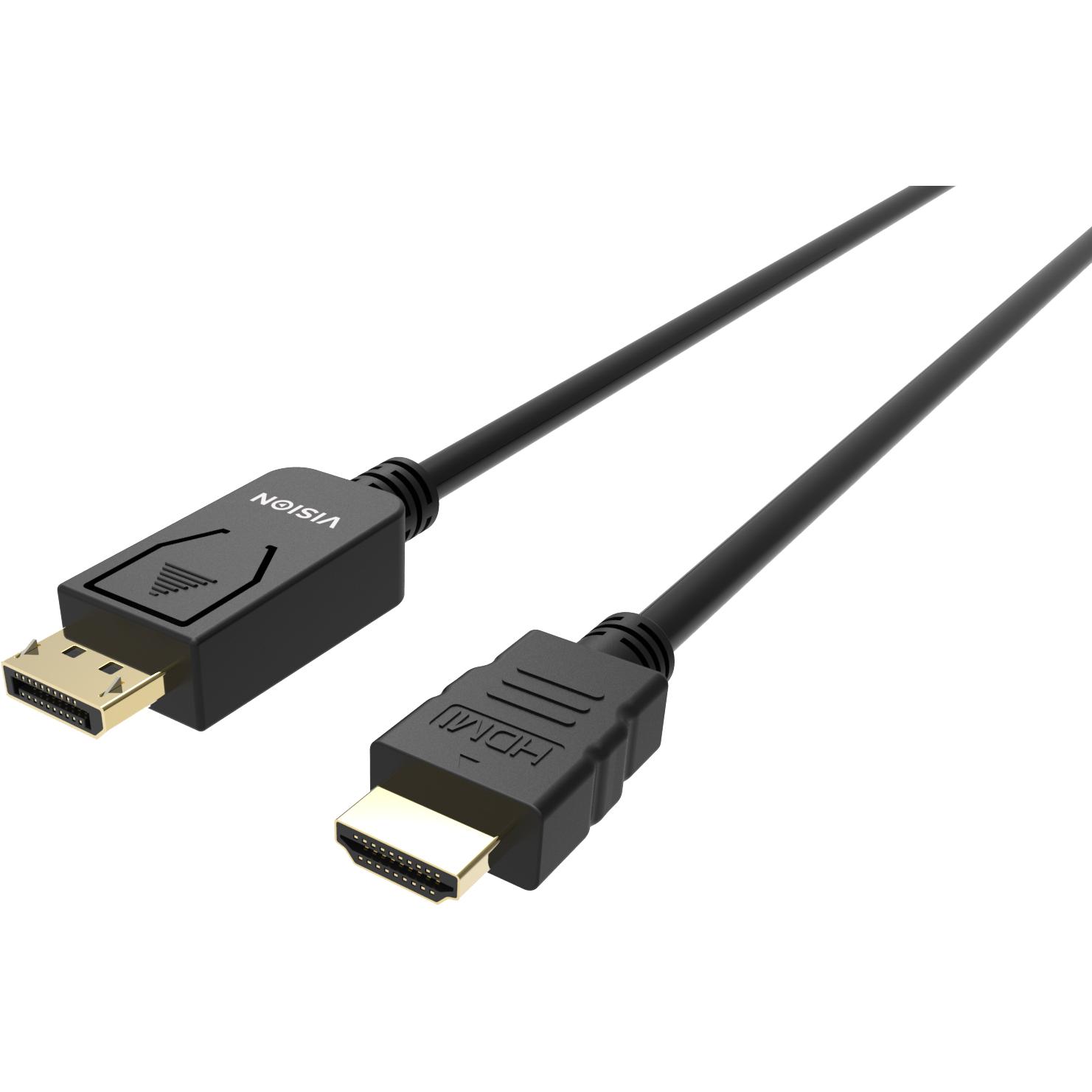 Vision DisplayPort — HDMI (Typ A) (2 m, DisplayPort, HDMI), Video Kabel