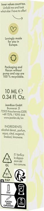 Actual product image Jean & Len Scent Experience Bergamot/Cedarwood, 10 ml (Eau de parfum, 10 ml)
