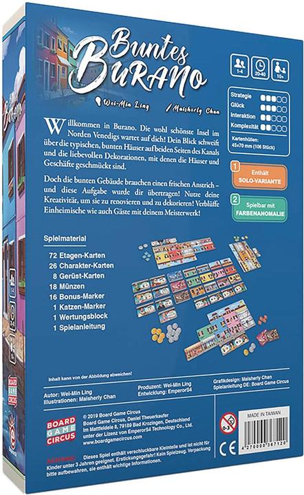 Produktbild Board Game Circus Buntes Burano (Deutsch, 1 - 4 Spieler)