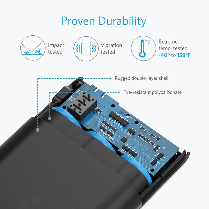 Image du produit Anker Banque d'alimentation PowerCore 10000mAh, noir (10000 mAh, 36 Wh)