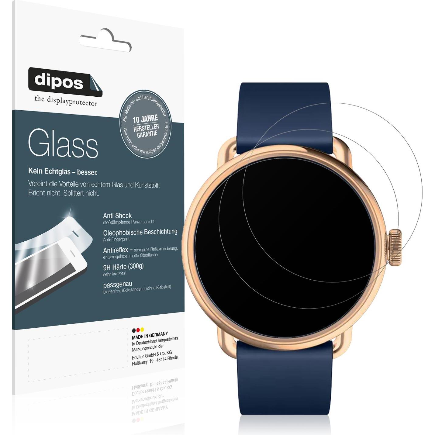 Dipos Anti-Shock Displayschutz Matt 9H, Smartwatch Schutzfolie, Transparent