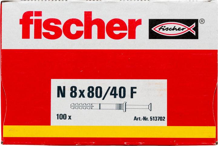 Image du produit Fischer Tampon à clouer N 8x80/40 F (100 pcs)