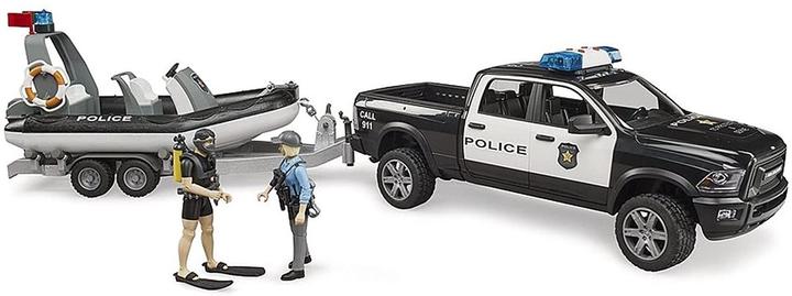 Bruder Polizei mit Schlauchboot
