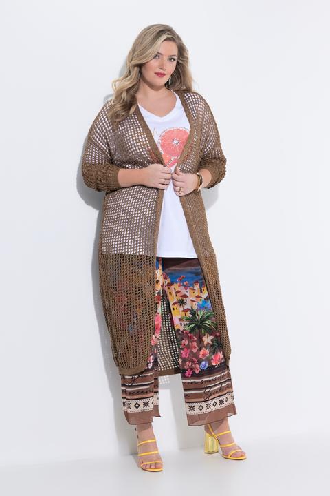 Produktbild Miamoda Strickjacke, Loose Fit, Lochstrick, Glitzereffekt (42, 44)