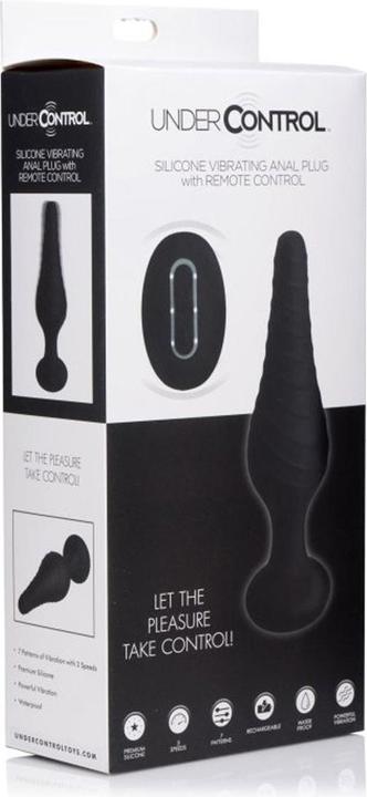 Actual product image Shots Silicone Vibrating Anal Plug with Remote Control