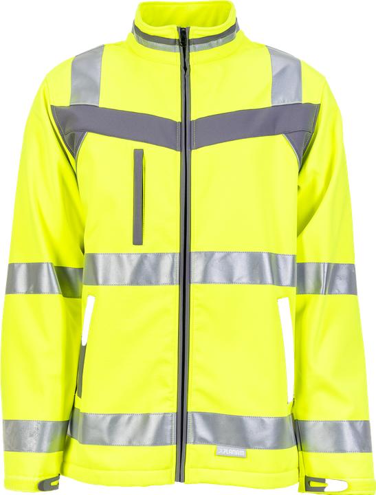Produktbild Planam Warnschutz Softshelljacke Plaline gelb/schiefer M (M)