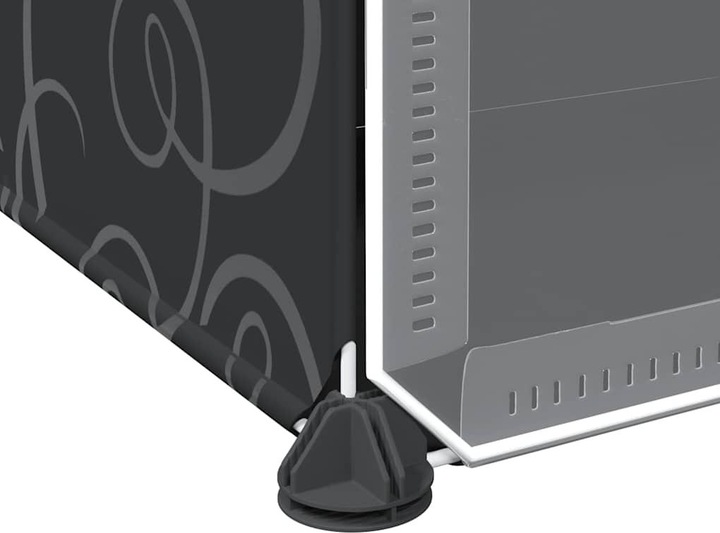 Actual product image VidaXL Shelving system with 8 cubes and doors Black PP
