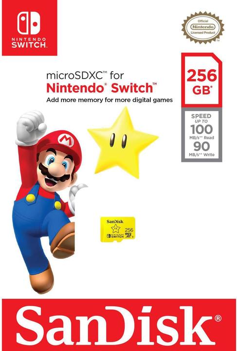 Produktbild SanDisk Nintendo Switch Card (256 GB, microSDXC, U3, UHS-I)
