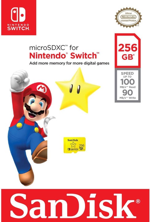 Produktbild SanDisk Nintendo Switch Card (256 GB, microSDXC, U3, UHS-I)