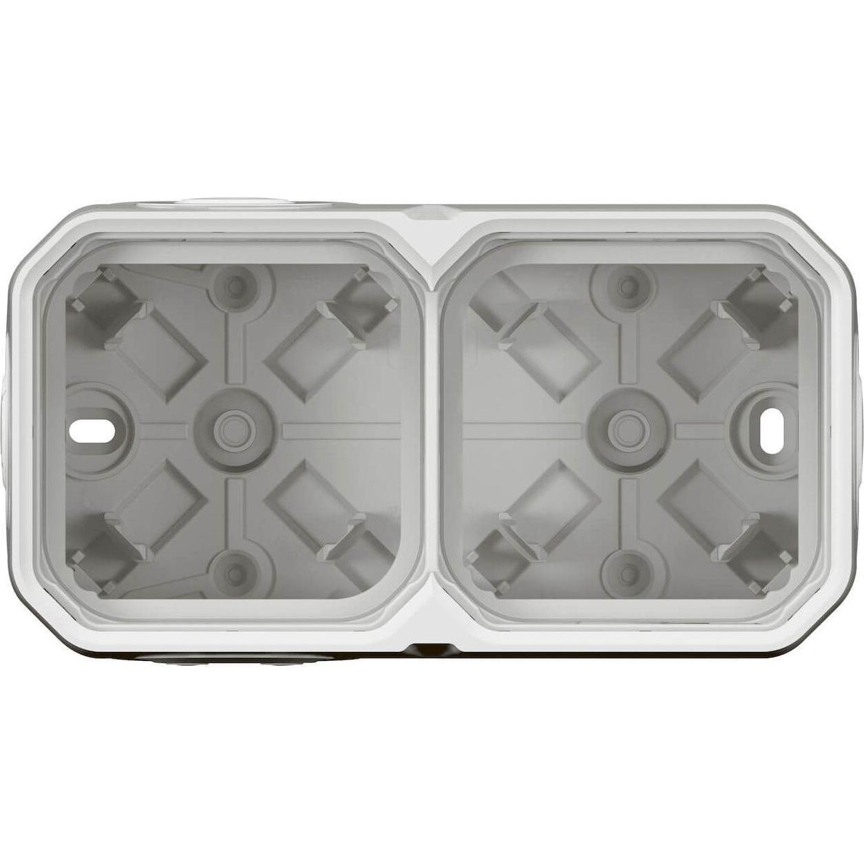 Legrand Plexo NEW 2fach Gehäuse 069690L horizontal u.vertikal ultraweiss (Gehäuse), Elektronikzubehör + Gehäuse, Weiss