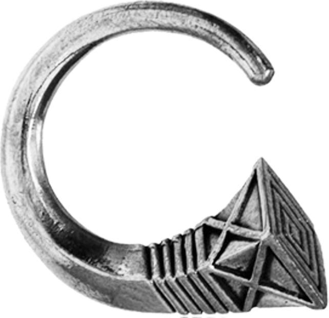 Produktbild Star Piercing Ohrgewicht Spirale silber Maya Horn (Messing)