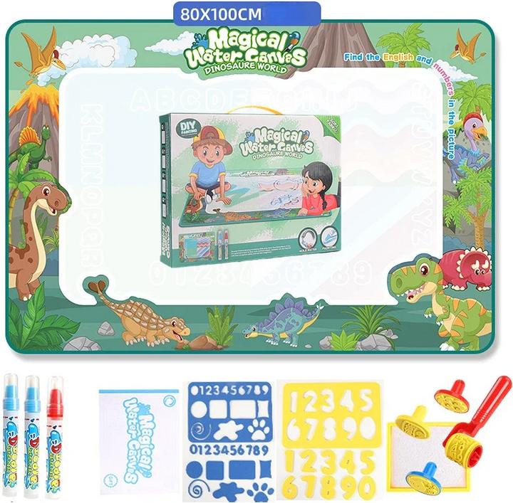 Activity Board 100x80CM Tappetino magico da disegno ad acqua per colorare e scarabocchiare con penne magiche