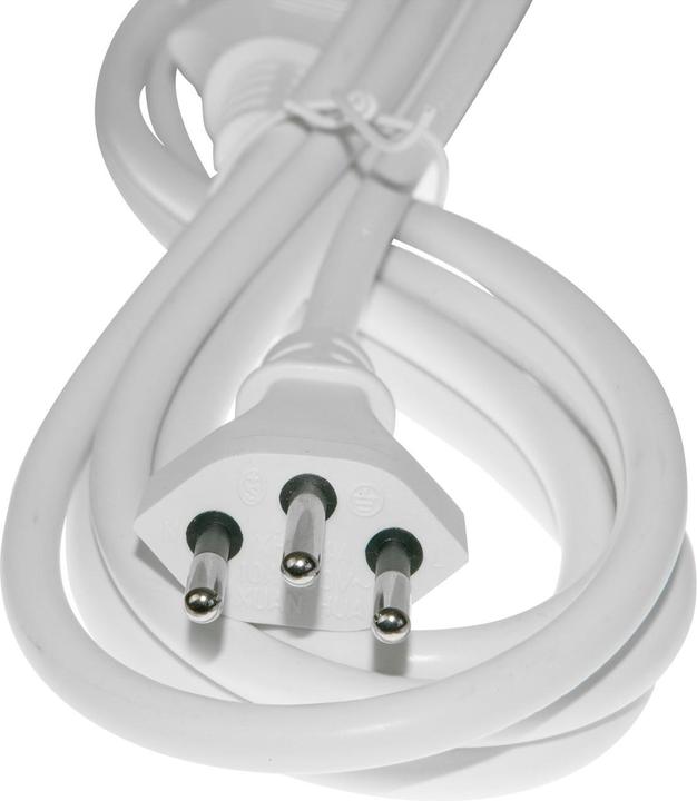 Actual product image Revolt Extension cable, white, 3-pin to coupling, power cable, 3 m (3 m)