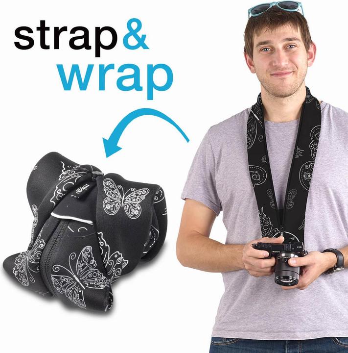 Produktbild miggo Strap & Wrap, Digital camera, Spandex, Neoprene, Black, CSC, 59 cm, 120 mm