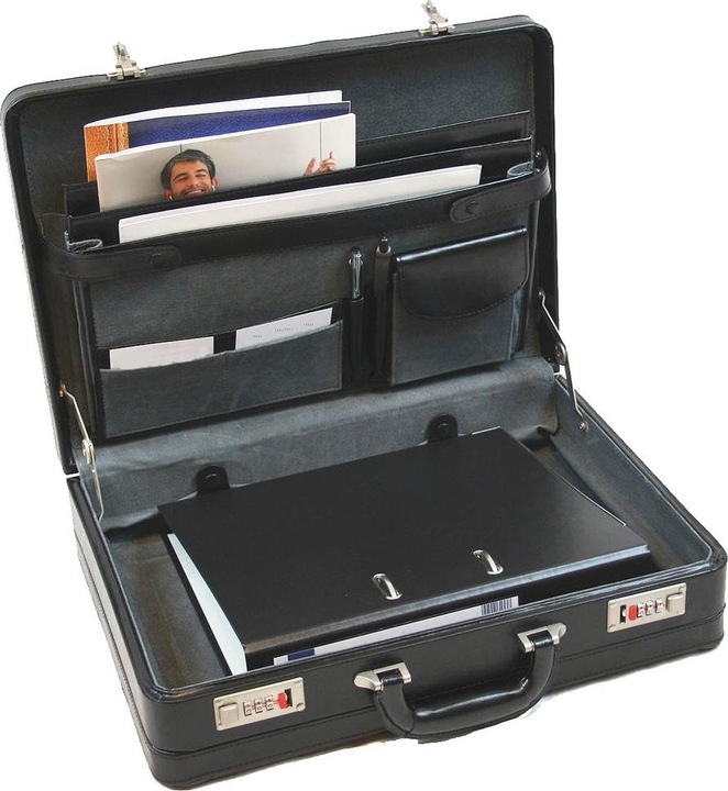 Produktbild Dermata Aktenkoffer 45.5cm aus Rindspaltleder (16 l, Handgepäck (bis 50l))