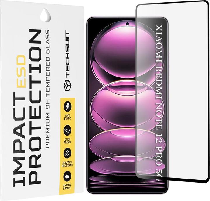 Produktbild Techsuit - ESD Glass - Xiaomi Redmi Note 12 Pro 5G / 12 Pro+ / Poco X5 Pro - Black (Xiaomi Poco X5 Pro, Xiaomi Redmi Note 12 Pro 5G, Xiaomi Redmi Note 12 Pro+)