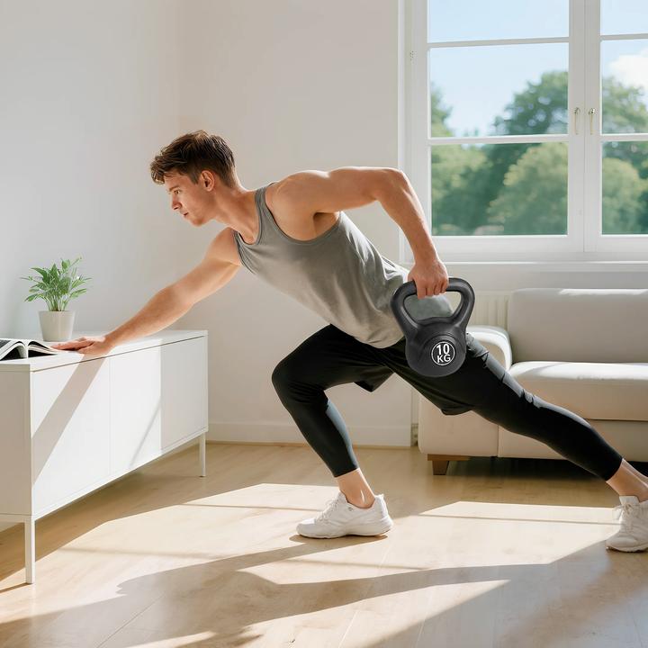 Immagine prodotto Homcom Kettlebell Kunststoff, Sand Schwarz