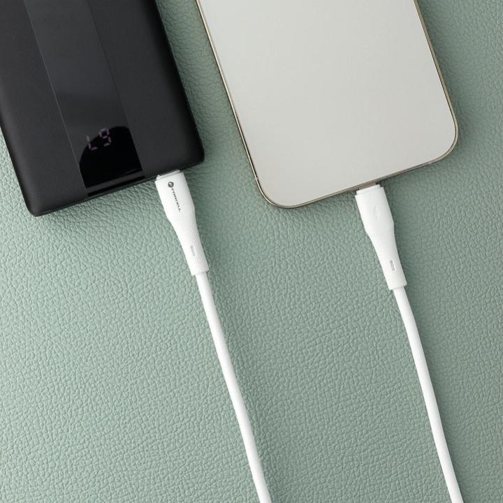 Productafbeelding Forcell Cable F-ENERGY C346 cable Type C to Lightning PD 3A 27W Silicone 1 m white (1 m, USB 2.0, 27 W)