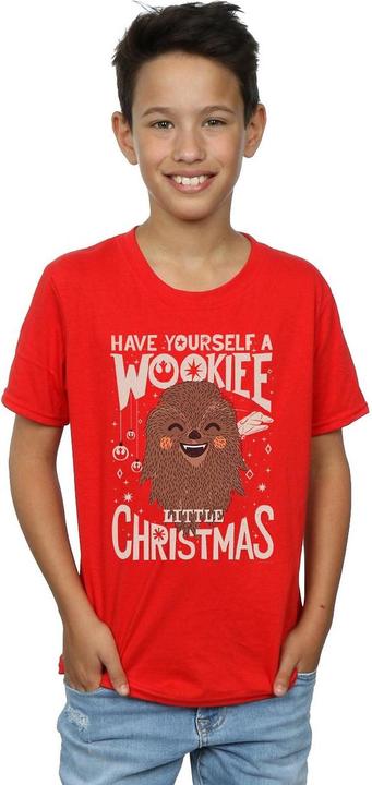 Actual product image Star Wars Boys Wookiee Little Christmas T-Shirt (140, 146)