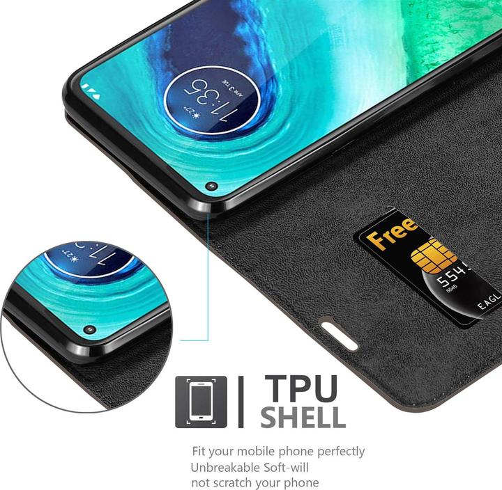 Productafbeelding Cadorabo Boek Onzichtbare Magneethoes (Motorola Moto G8)