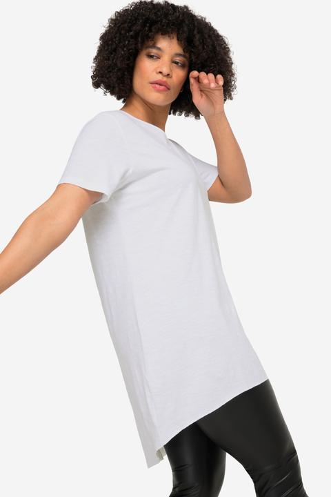 Image du produit Angel of Style T-shirt long à col rond, manches courtes et ourlet arrondi (48)