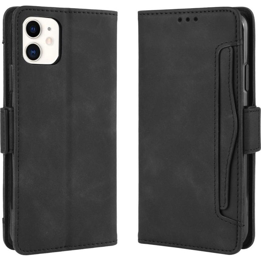 Cover-Discount Kartenfach Etui (Apple iPhone 12 Pro, Apple iPhone 12), Smartphone Hülle, Schwarz