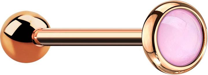 Immagine prodotto Star Piercing Micro Barbell rosegold mit Epoxidstein pink (senza ottone, Acciaio chirurgico 316L)