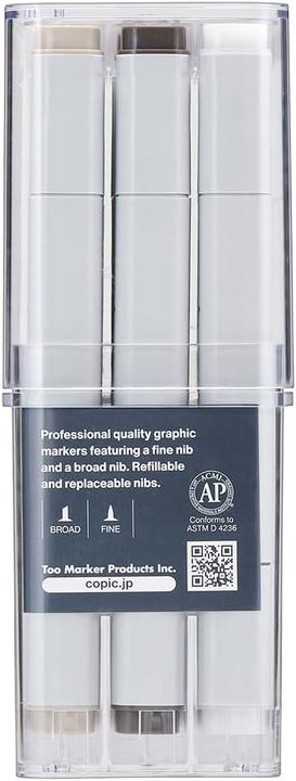 Produktbild Copic Grafikmarker Classic Grau-Set ”WG”, 12 Stück (12x)