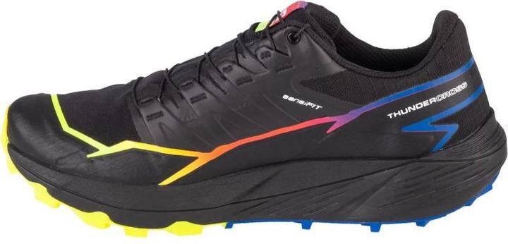 Produktbild Salomon Thundercross GTX Blue Fire Laufschuhe Schwarz / Surf The Web / Safety Yellow Herren (42)