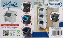 Immagine prodotto Tontarelli pattumiera verticale con manico moda 28l bianco/ne (28 l)