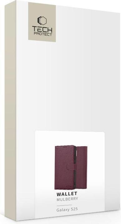 Immagine prodotto Tech-Protect Wallet Case for Samsung Galaxy S25 - Burgundy (Samsung Galaxy S25)