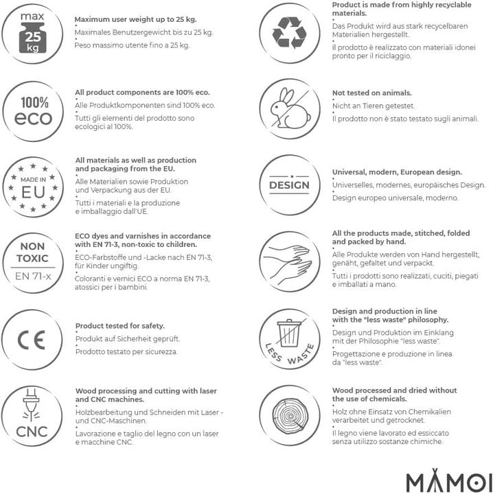 Nährwerte und Zutaten Mamoi Babyschaukel
