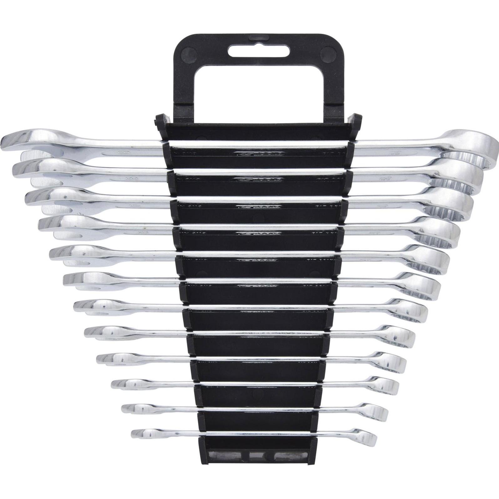 KS Tools, Schraubenschlüssel, Ringmaulschlüssel-Satz abgewinkelt 12-tlg. 8-19mm (19 mm)