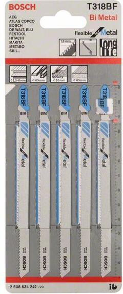 Produktbild Bosch Professional Zubehör Stichsägeblatt T 318 BF Flexible for Metal