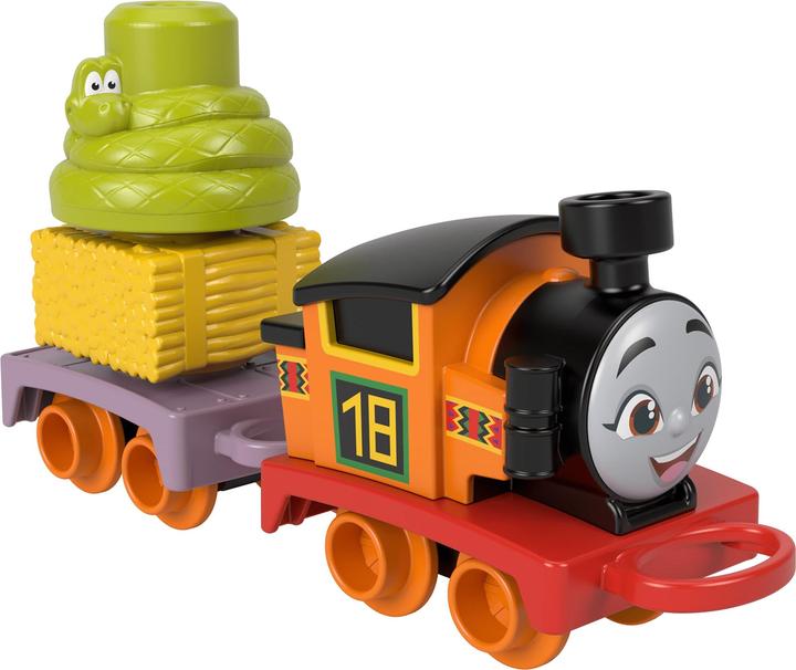 Fisher-Price Thomas & Friends Toddler Toy My First Nia Push-Along Train with Stacking Cargo for Kids Ages 18+ Mon