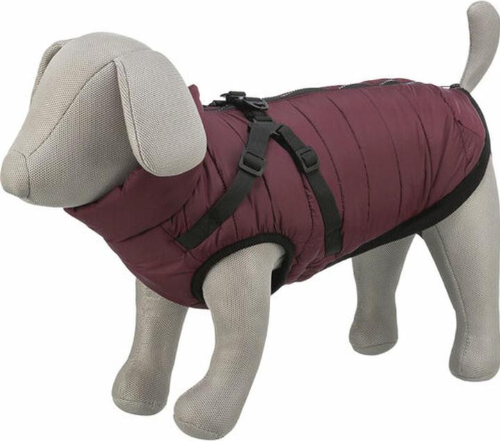 Image du produit Trixie Pirou manteau d'hiver en harnais, M : 45 cm, sangria (M, Manteau pour chien)