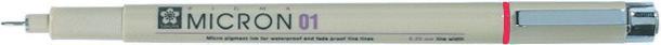 Actual product image Sakura Pigma Micron 0,25mm (Red, 1 x)